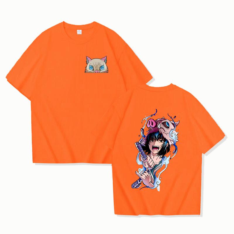 Hot Hashibira Inosuke Print Short Sleeve T Shirts Women Men Casual Shirts Summer Cool Crew Neck T-shirts Anime Shirts