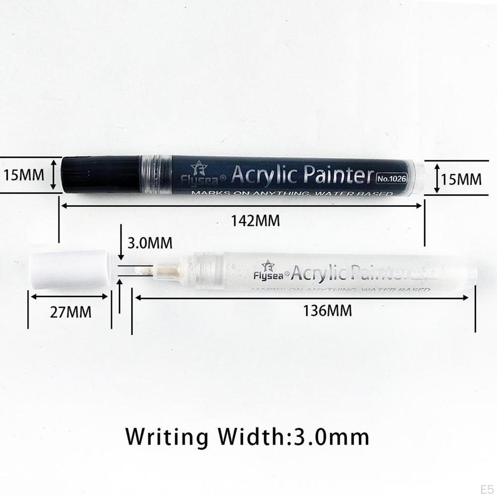 6pcs Drawing Permanent Markers Pen for Black Paper DIY Photo Album Diary Poster Card - Advanced