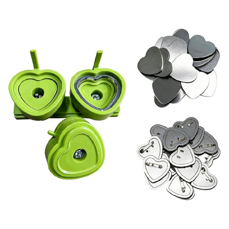 

Easy To Use Slide Rail Button Machine For Creating Unique Heart Badges And Promotional Items