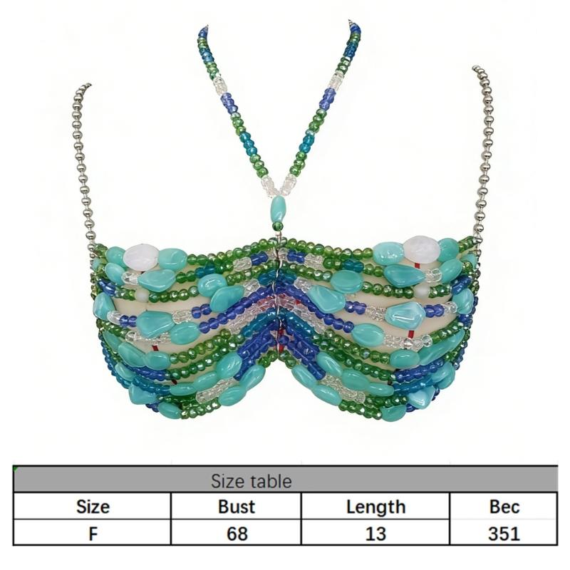Stylish Acrylic Chest Necklace Portable Comfortable Fit For Music Festival Swimwears