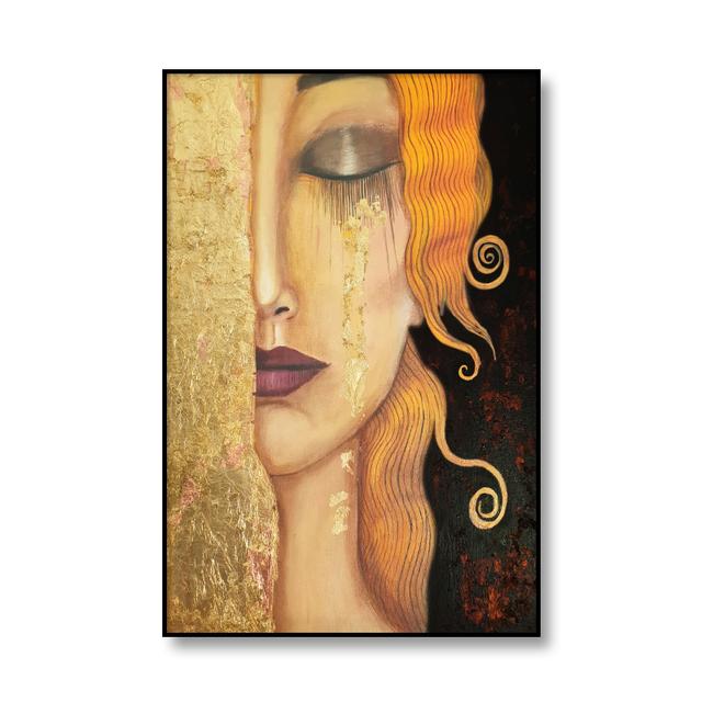 

Классический художник Густав Климт Поцелуй Слёзы Золотой Абстрактный Холст Картины Плакат и Принты Настенное Искусство Картина для Украшения Дома Без Рамы 21*30cm No Frame
