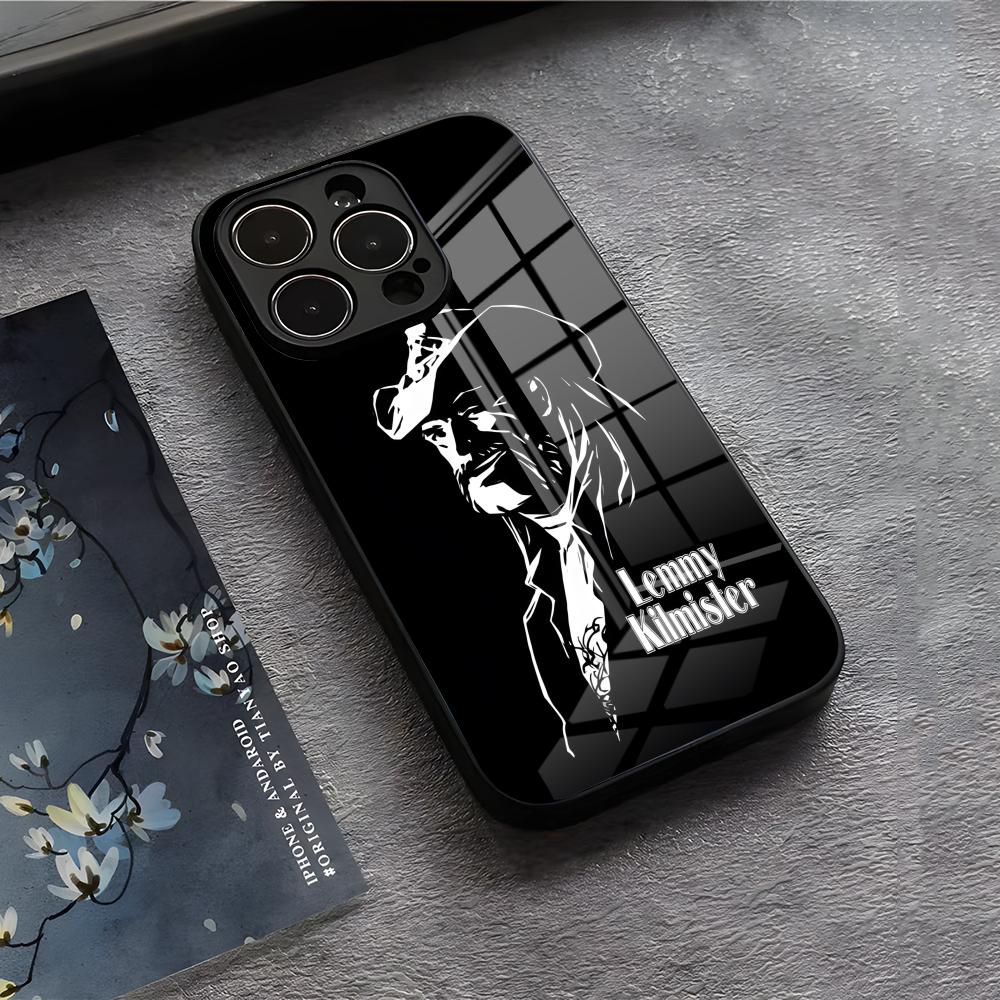 

S-Singer L-Lemmy-Kilmister Phone Case For IPhone 17 Air 16 E Pro Max 15 14 13 Mini 12 Pro 11 Max Plus Black Glass Cover iPhone 12 Mini