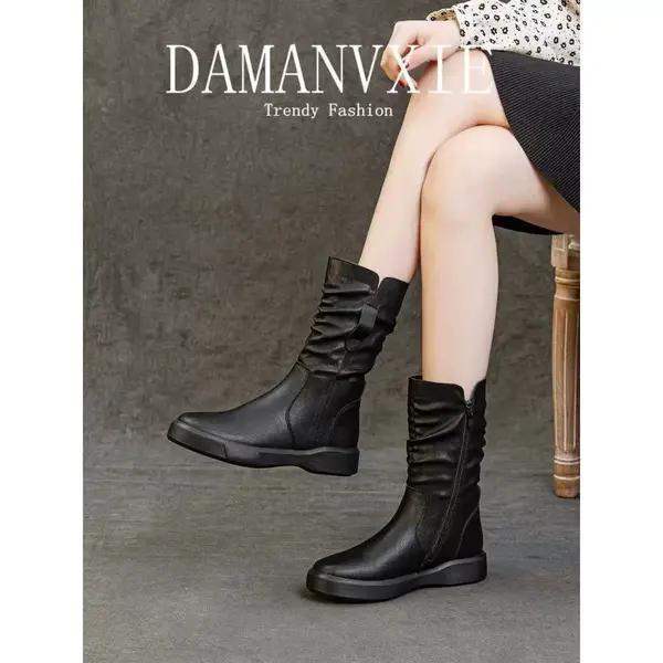 Martin boots women's shoes short boots single boots women's 2025 new spring and autumn Korean version flat-bottomed versatile British medium tube wome