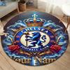 Chelsea F Custom Name Round Area Rug,Carpet Rug for Living Room Bedroom Sofa Playroom Decor,Non-slip Floor Mat