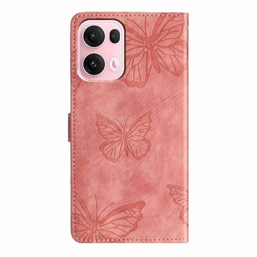 For Oppo series.Oppo A17 A18 A36 A54 A57 A58 A74 A76 A77 A78 Reno8...Faux Leather Wallet Case with Butterfly Design,Card Slots & Shockproof Protection
