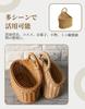 Storage Basket Natural Woven for Organizing Small Remote No Hair Rounded Interior Decor GRYVOXALHanging Mini, Tabletop/Wall Mountable, Style,