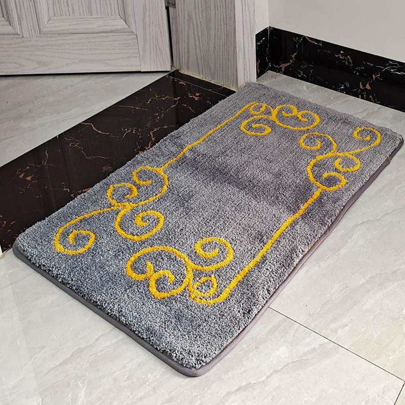 New Chinese Style Home Bedroom Door Soft Absorbent Foot Mat Bathroom Imitation Cashmere Mat Door Non-slip Mat