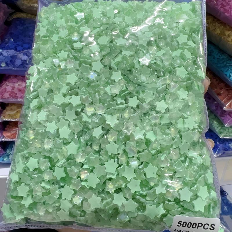 Mocha Glitter Star Nail Art & Hair Clips Resin Accessories