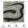 Black White Snake Print Shower Curtain Bathroom Decoration