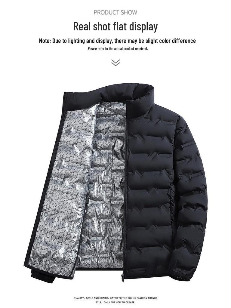 Men's Lightweight Graphene White Duck Down Winter Jacket - Warm, Casual, Outerwear