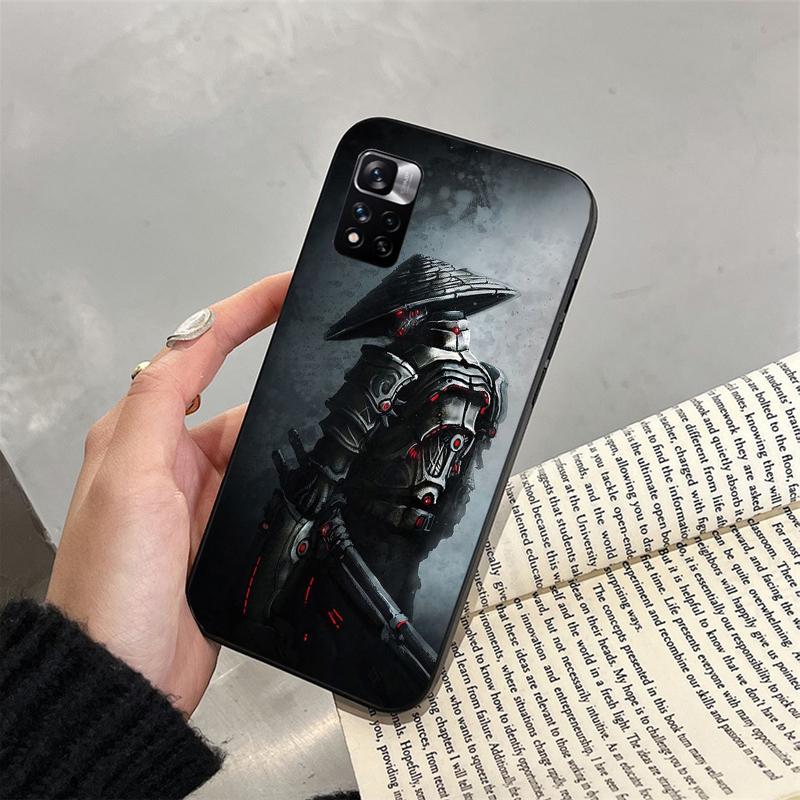 

Phone Case for Xiaomi Redmi Note 13 12 11 10 Pro 12S 11S 10S Redmi 13 10 13C 10C Japanese samurai style Case Redmi 10C