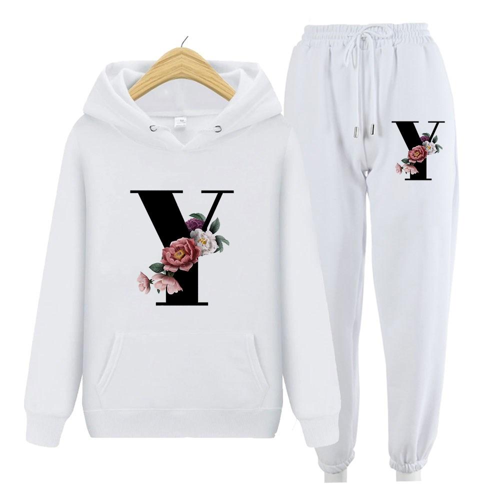 Women Sweatshirt Long Sleeve Hoodies Harajuku Hoodie Vintage Letters Print Sweatshirts Two Piece Sets Hoodies