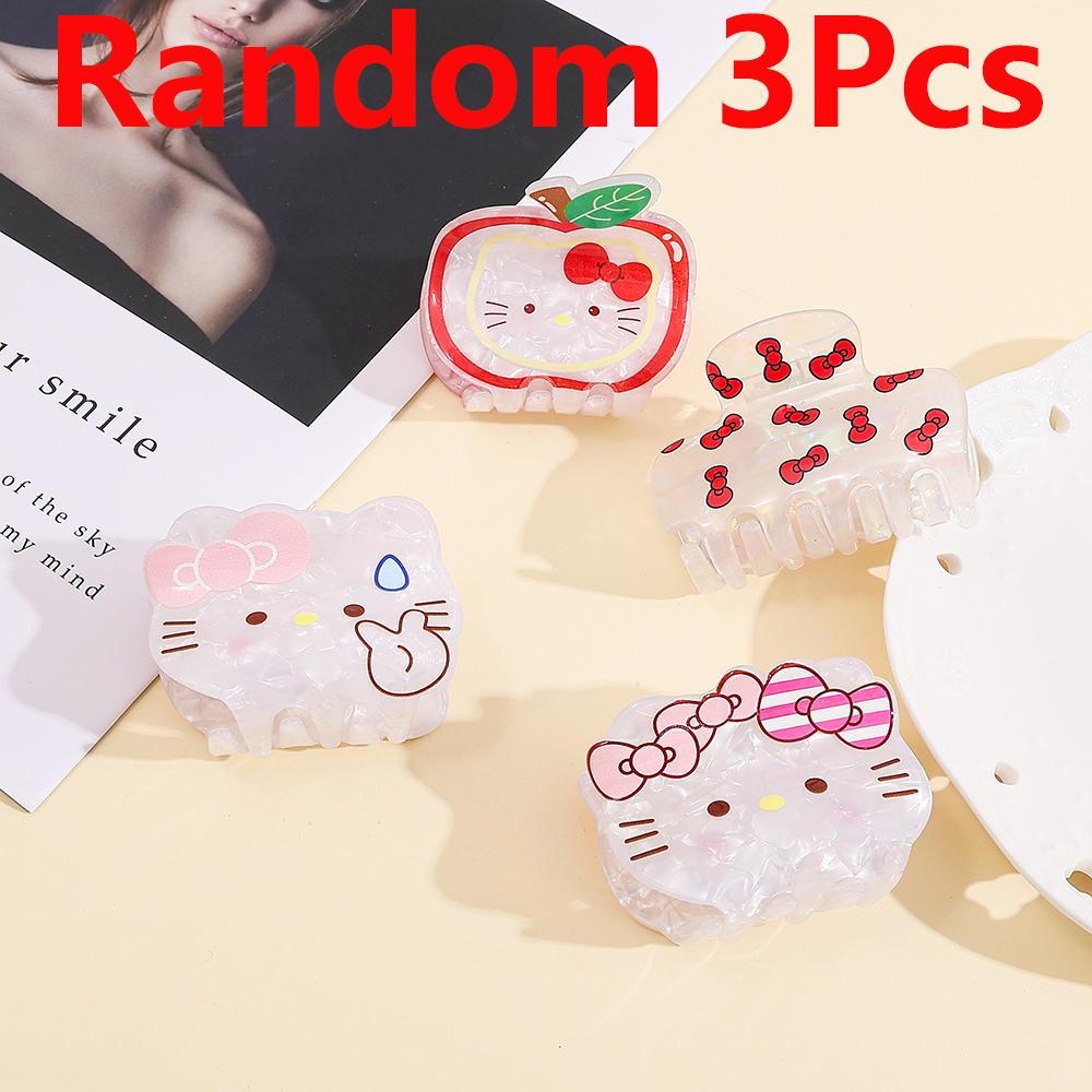 

1PC/Random 3Pcs Cute Sanrio hair claw, exquisite HelloKitty hair accessory