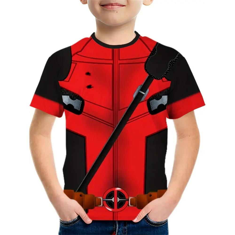 Uniformní Cosplay 3D potisk Tričko Dětské Chlapecké Oblečení Tričko Krátký Rukáv Dětské Oblečení Módní Tričko Pro Chlapce Top Tričko