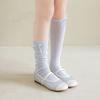 Children's Hollow Bow Long Socks Summer Ultra-thin Mesh Breathable Knee High Socks For Girls 2-6 Years Kids Princess Calf Socks