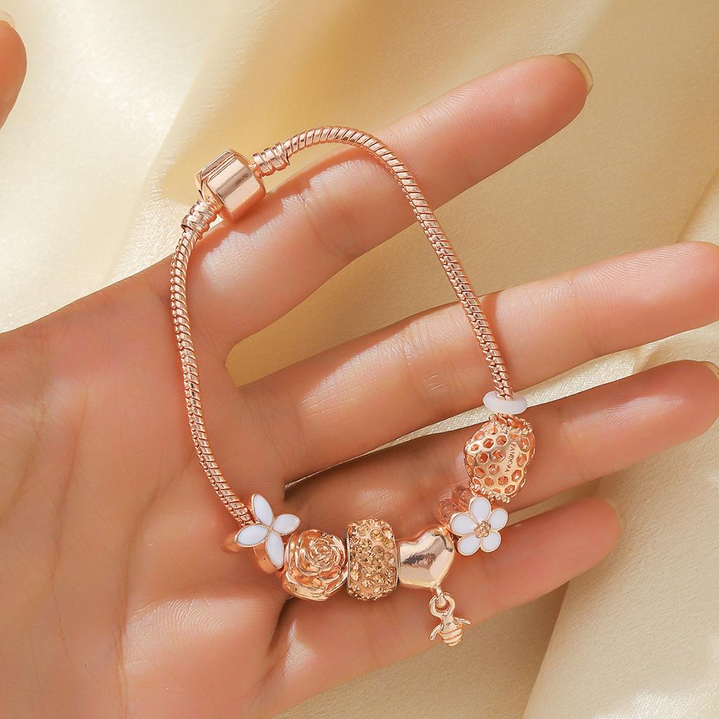 Style Bracelet Crystal Bracelet Beaded Bracelet Jewelry Dream Catcher Flower Love Woman