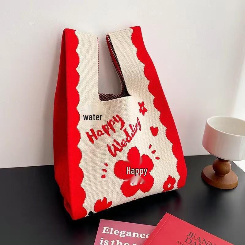 Damen Dick Gestrickte Gewebte Tragetasche - Geschenk- & Souvenir-Handtasche