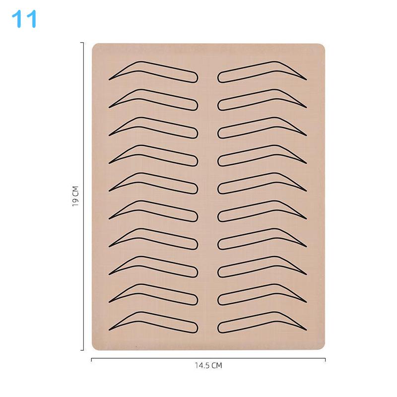 1 Pcs Silicone Blank Eyebrow Brow Tattoo Permanent Makeup Supplies Microblading Practice Skin Tattoo Beginner Exercise Tool