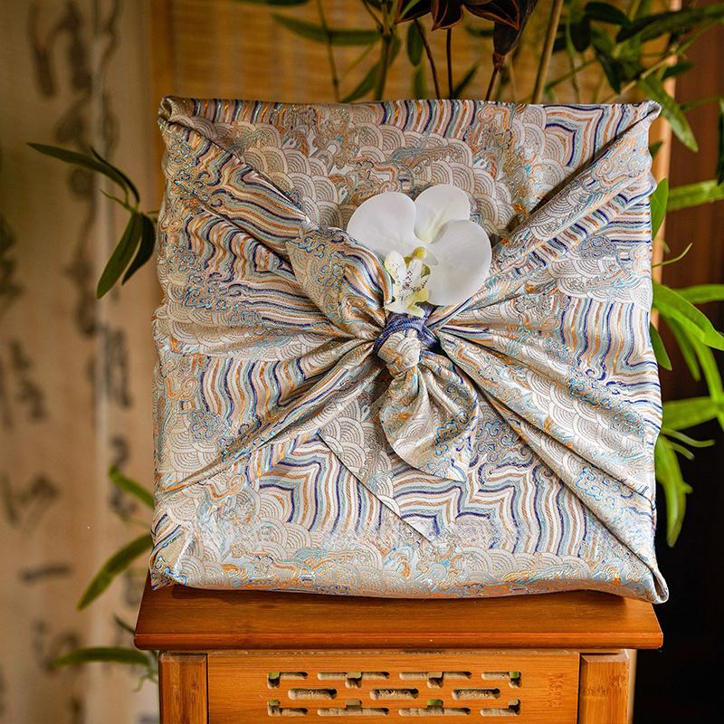 70x70cm Japanese Style Bento Packaging Cloth Furoshiki Handkerchief Travel Picnic Portable Festival Gift Teacup Wrapping Cloth