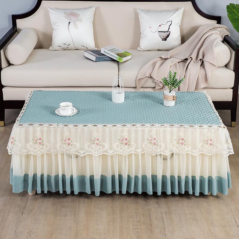 Modern Simple Household Tablecloth Processing Cotton And Linen Fabric Rectangular Peach Skin Velvet Table Cloth Coffee Table Cloth