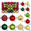 100Pcs Christmas Ball Ornaments Tree Decorative Shatterproof Decorations Hanging Xmas for Anniversary Wedding Party Holiday