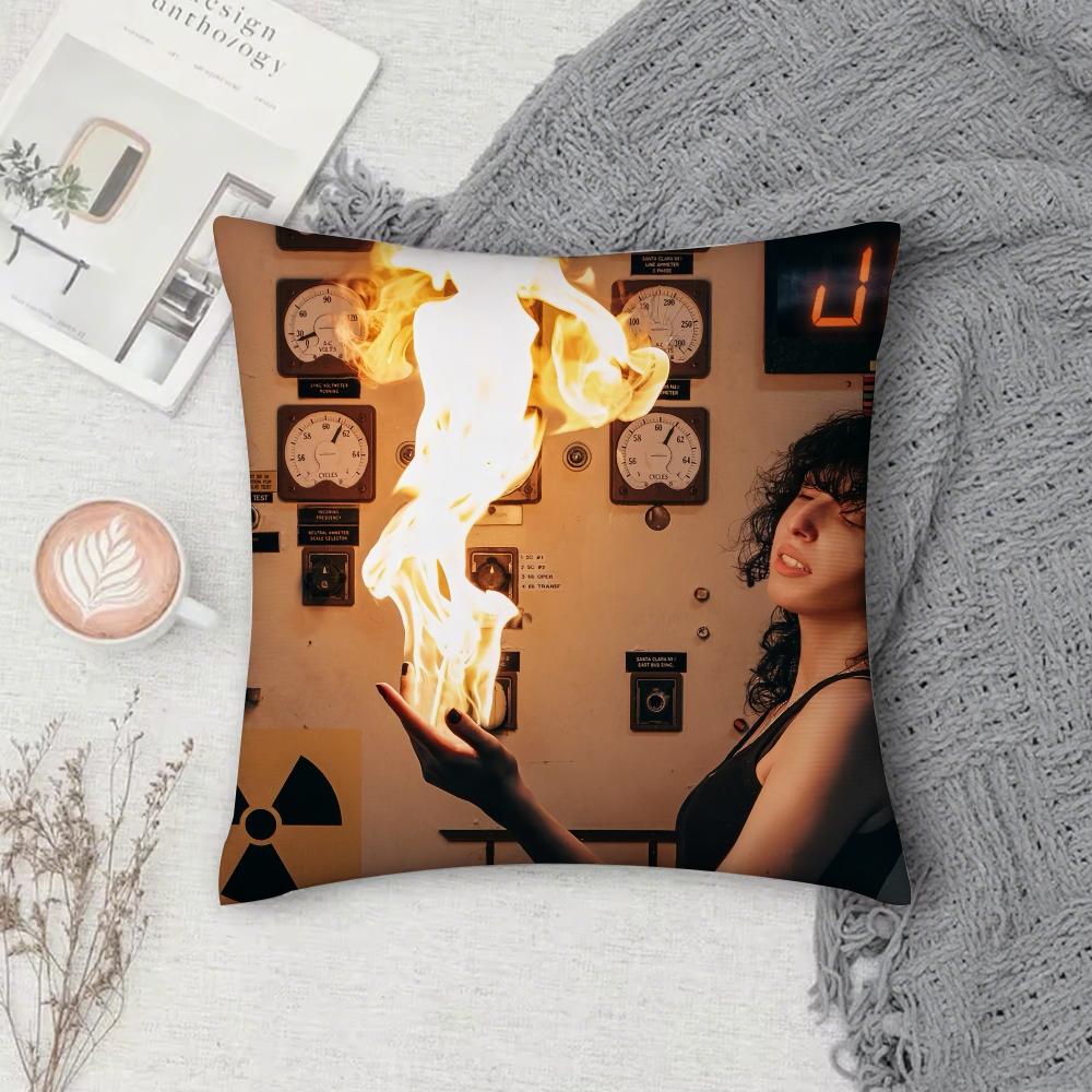 Singer J-Jane Remover Music Pillow Case Square Double-Sided Printing Short Plush Sofa Cushion Cover Bedroom Bedside Pillow