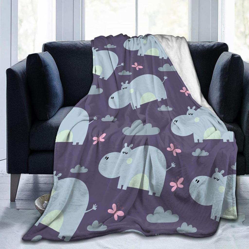 Animal Capybara Leaf Blanket Soft Lightweight Throw Blankets Cozy Flannel Bed Throws for Sofa Couch Travel Home Room Bedroom