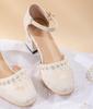 Mary Jane Women's Hanfu Single Shoes 2025 New Summer Pearl Retro Daily Mix and Match Not Tired Feet Antique High Heels