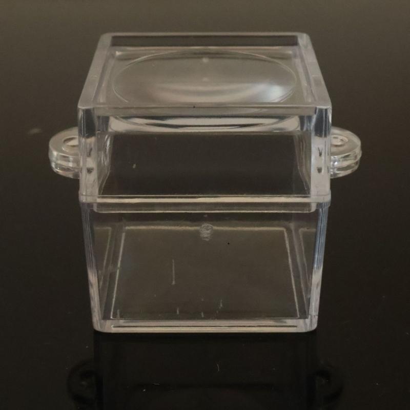 6 szt. Przezroczyste Pudełka-Lupy na Owady Dla Dzieci Eksploracja Natury Kwadratowy Wzór z Soczewką Obserwacyjną Przybory do Klasy Naukowej