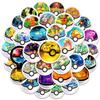 10/30/50pcs Cartoon Graffiti Stickers Kawaii Poke Ball Decal DIY Laptop Journal Notebook Waterproof Cute Pikachu Sticker