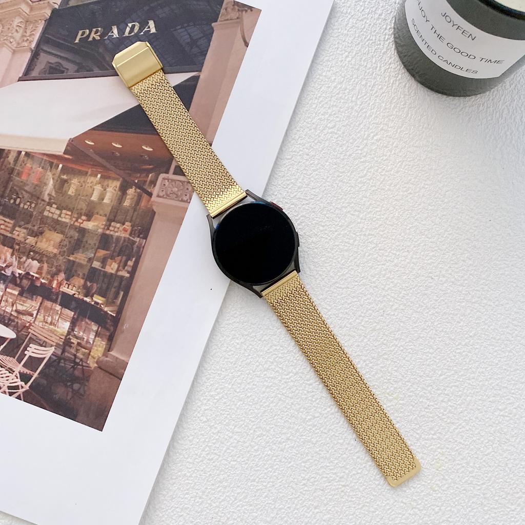 Nerezový pásek pro Samsung Galaxy Watch 4 5 6 Classic 40 46 mm 42 mm 43 47 mm Milánský pásek na hodinky pro chytré hodinky Gear S3 Huawei Watch Gt 2