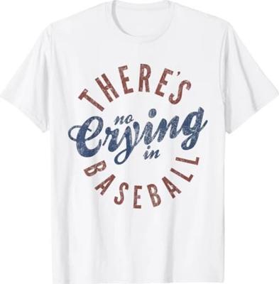 Non si piange nel baseball Divertente Maglietta da baseball per il giorno della partita