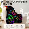 colorful star-patterned flannel blanket, perfect for sofa, bed, office. Ideal gift for family, friends, and holidays.