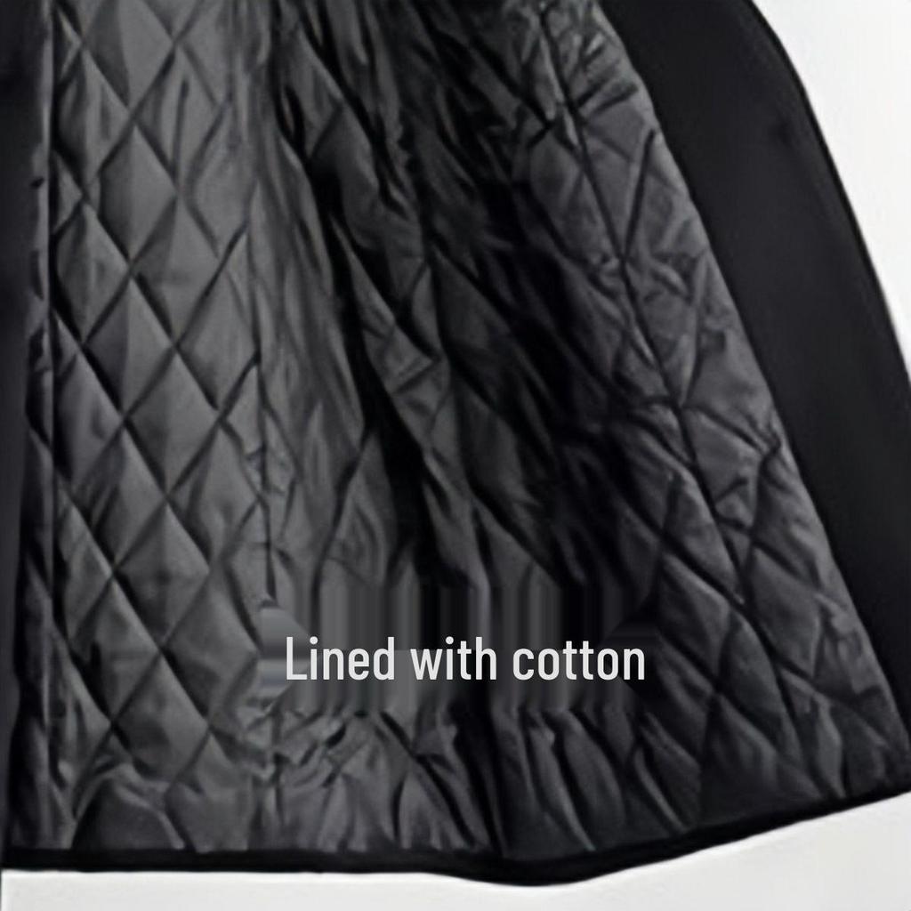 Women's Elegant Black Wool Coat - Autumn/Winter Professional & Casual Wear