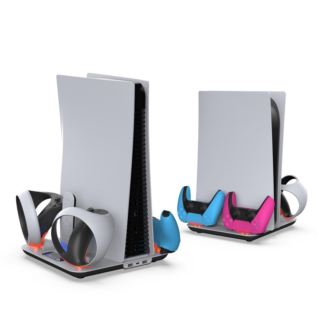 Handle Charging Dock Station Headset Bracket Cooling Base Multifunctional Game Controller Charger Stand for PS VR2/PS5