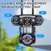 Four Lens Four Screens 16MP WIFI IP Camera Two Way Audio 360° PTZ Control Linkage Auto Tracking IP66 Waterproof HiEasy APP