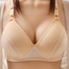 Mother's Middle-aged and Elderly Thin Bra with Large Breasts Without Steel Rings and Soft Underwear