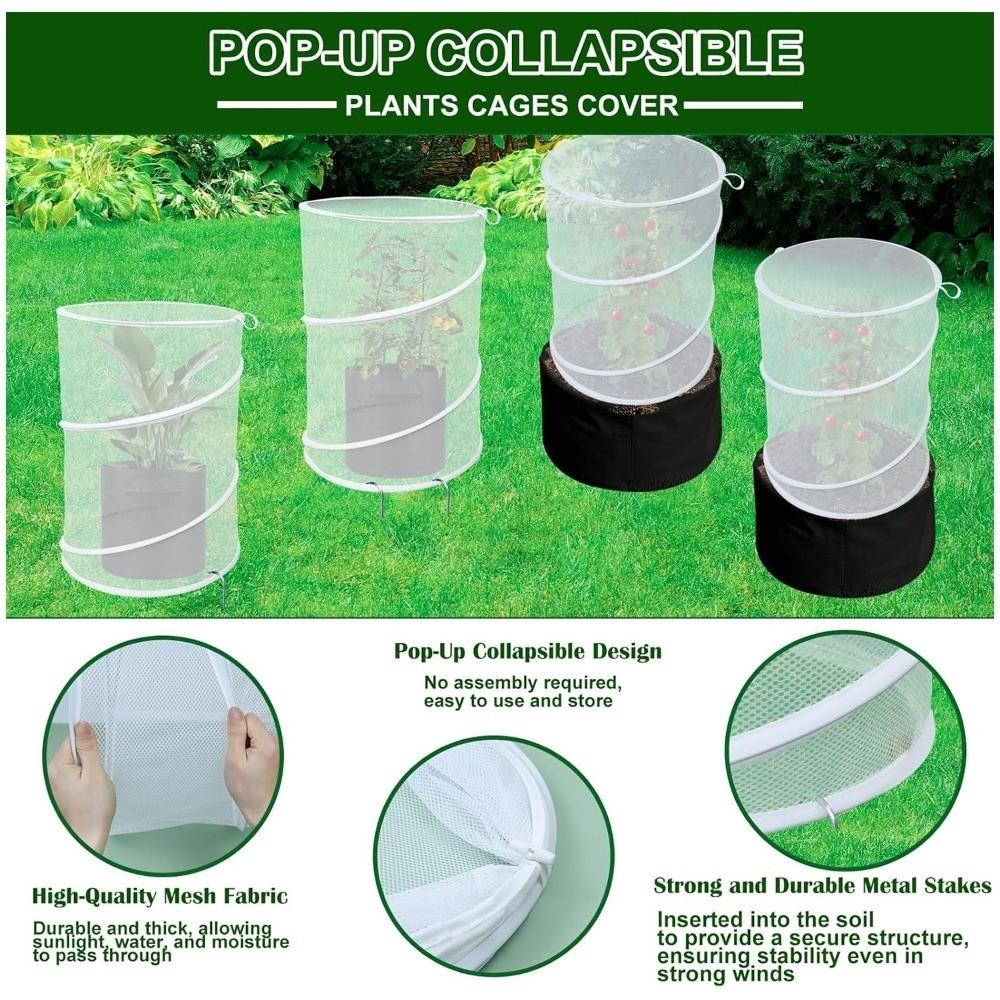 Pop-Up Garden Mesh Protector Folding Insect Barrier Netting Plant Cover  Garden