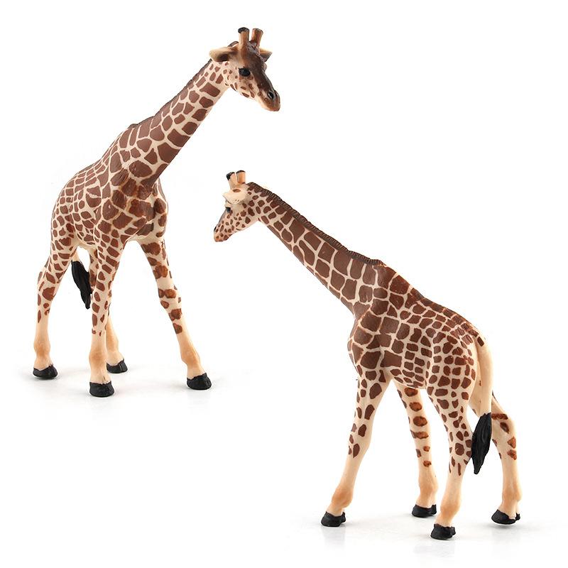 Simulated Wildlife Model, Forest Animal Giraffe Family, Animal Ornaments Collection Toys