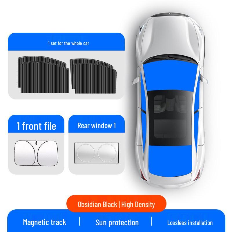 Magnetic Car Sunshade Privacy Curtain No-Install for Rear Seat Windows