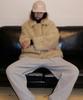 Injiactive Snug Wool Half Fur Coat Beige
