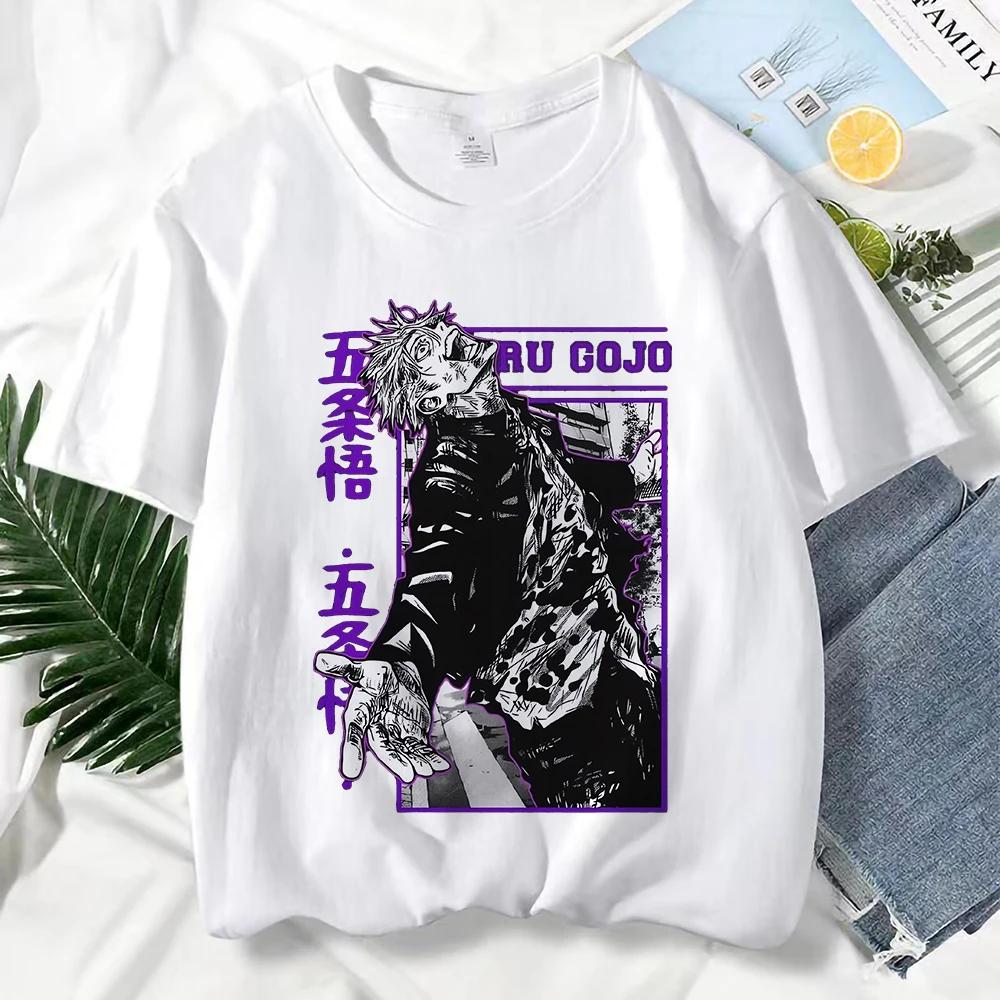 Japanese Anime Jujutsu Kaisen T Shirt for Unisex Gojo Satoru Print Graphic Unisex T Shirts Unisex Harajuku Fashion Casual Short Sleeve Tee