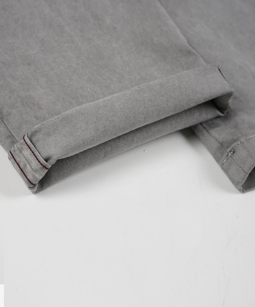 BIRBANTE Sondrio Garment-Dyed Chino Pants - Gray