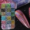 12 Powder Irregular Art Sequins  Manicure Grids Ultra-thin Decoration