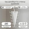2PCS Space Saving Pants Rack Rotatable Hook Underwear Socks Holder Laundry Hanger  Dormitory