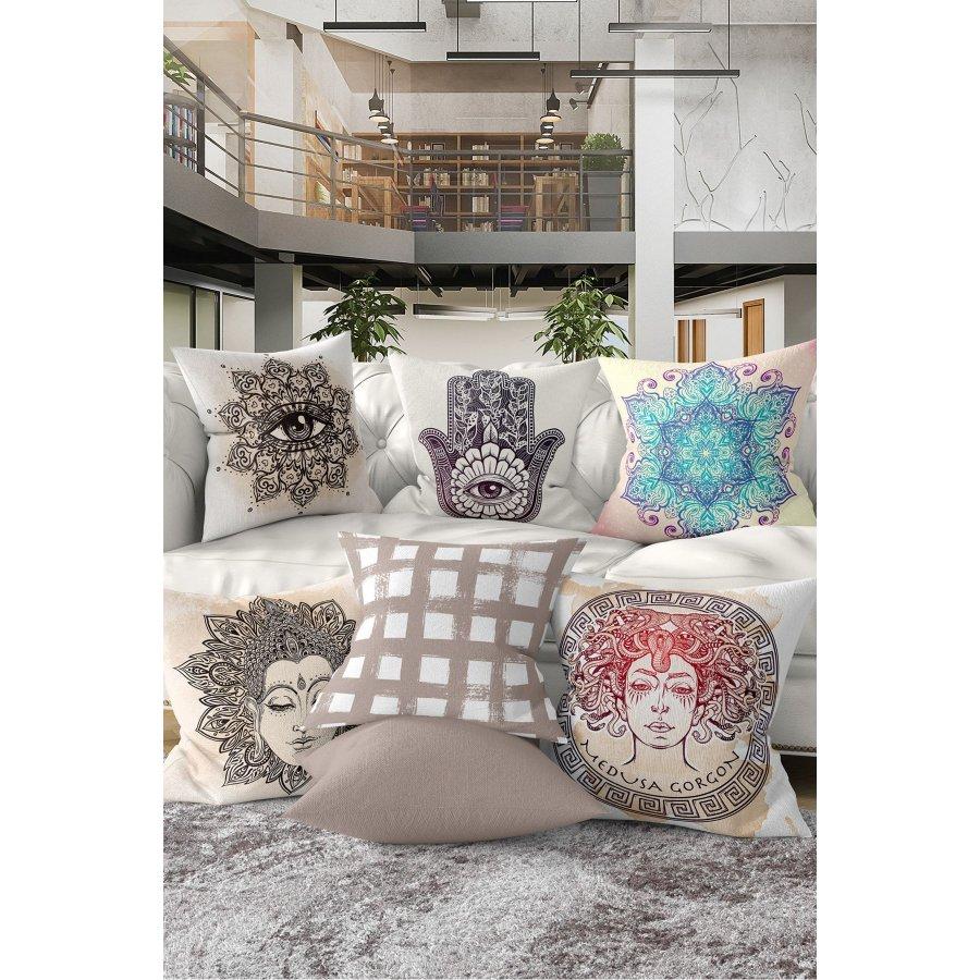 7 Pieces Custom Design Digital Printed Cushion Cover Set