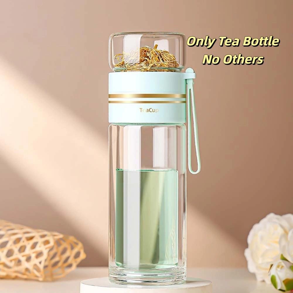 Round Mouth 450ML Tea Bottle Borosilicate Glass Handhold Portable Bottle  Business Gift