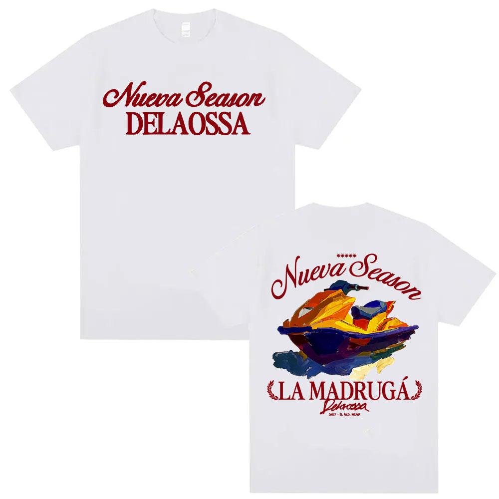 

Rapper Delaossa NUEVA SEASON La Madruga Merch Tshirt 2026Summer Mens Womens Fashion Retro Style Oversized Tshirt Street Wear M