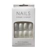 24Pcs Fashionable Solid Color Short Nail Products Nails Stickers Self-adhesive Fake Fingernail Reusable Women Sexy Hand Products