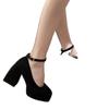 2024 Versatile Black Chunky Heel Mary Jane Shoes for Women - Elegant Bridesmaid or Wedding Shoe